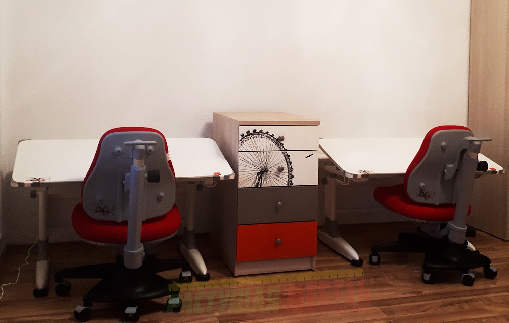  Растущая парта Fan Desk UR7 Comf-pro Start и регулируемый стул COMPRO Match