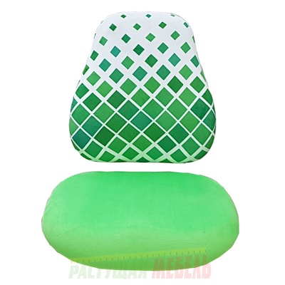 Комплект чехлов для стула Match принты/Зелёные ромбы
