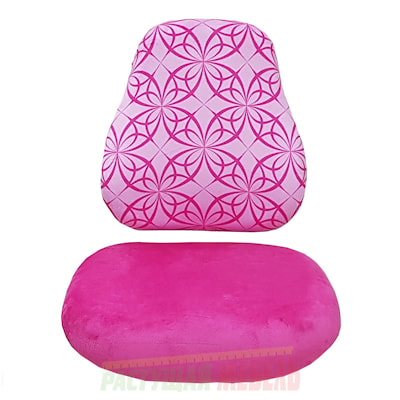 Комплект чехлов для стула Match принты/Розовые узоры