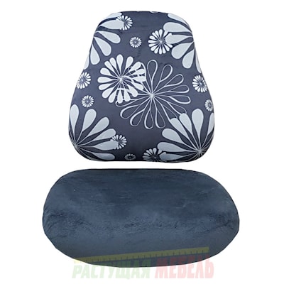 Комплект чехлов для стула Match принты/Серые цветы